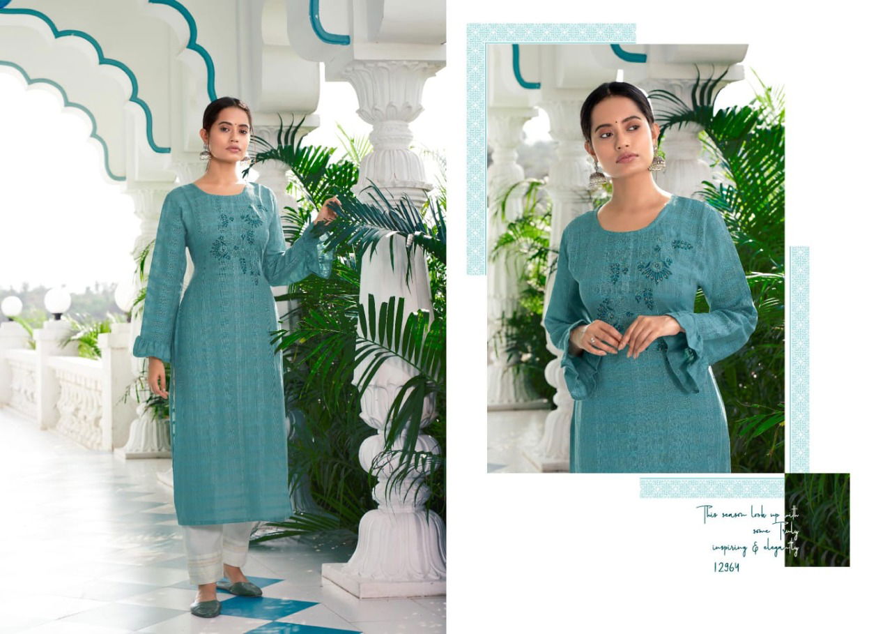 Kalaroop Beetle Fancy Ethnic Wear Heavy Rayon Embroidery Kurti Collection